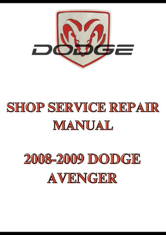 2008-2009 DODGE AVENGER SHOP SERVICE REPAIR MANUAL - PDF