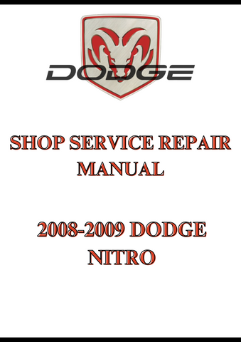 2008-2009 DODGE NITRO SHOP SERVICE REPAIR MANUAL - PDF