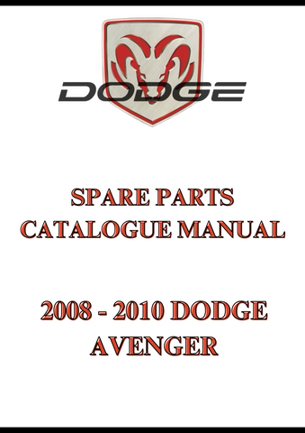2008 - 2010 DODGE AVENGER SPARE PARTS CATALOGUE MANUAL - PDF
