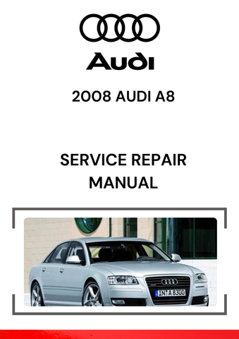 The 2008 Audi A8 service repair manual is a comprehensive guide that provides detailed instructions for maintaining, diagnosing, and repairing various systems in the Audi A8, including engine, transmission, suspension, brakes, electrical systems, and more.