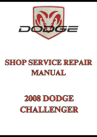 2008 DODGE CHALLENGER SHOP SERVICE REPAIR MANUAL - PDF