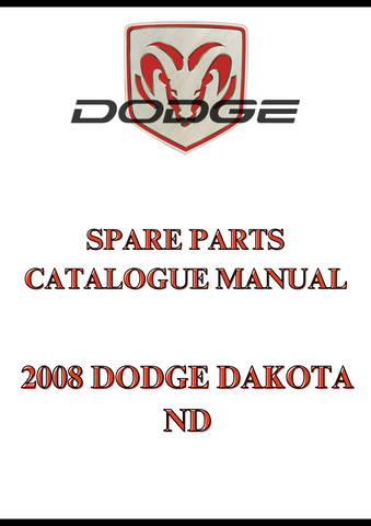 2008 DODGE DAKOTA ND SPARE PARTS CATALOGUE MANUAL - PDF