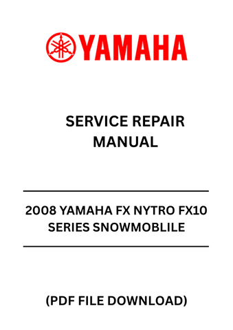 Unlock the full potential of your 2008 Yamaha FX Nytro FX10 Series snowmobile with our comprehensive Service Repair Manual in PDF format. This essential guide is designed to provide you with detailed instructions, diagrams, and troubleshooting tips to keep your snowmobile running smoothly and efficiently.