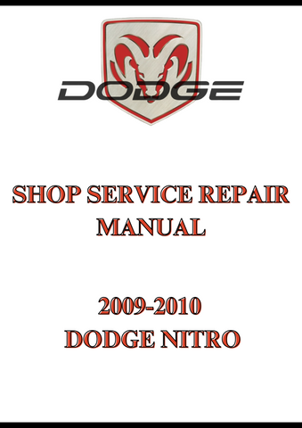 2009-2010 DODGE NITRO SHOP SERVICE REPAIR MANUAL - PDF