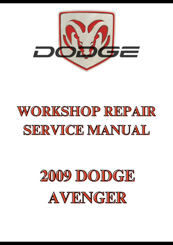 2009 DODGE AVENGER WORKSHOP REPAIR SERVICE MANUAL - PDF