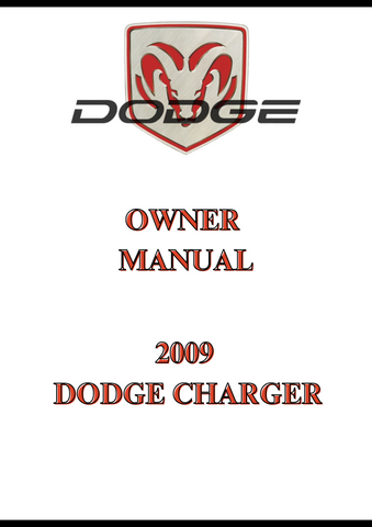 2009 DODGE CHARGER OWNERS MANUAL - PDF