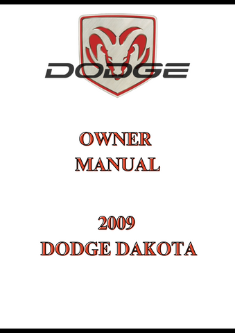 2009 DODGE DAKOTA OWNERS MANUAL - PDF