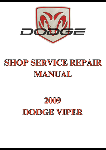 2009 DODGE VIPER SHOP SERVICE REPAIR MANUAL - PDF
