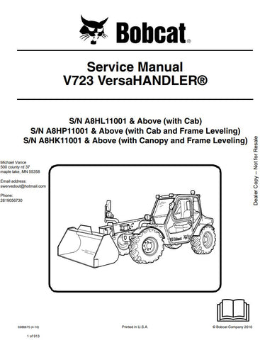Unlock the full potential of your 2010 Bobcat V723 Versahandler with our comprehensive service manual (part number 6986675) in PDF format. This essential guide provides detailed maintenance procedures, troubleshooting tips, and specifications to keep your equipment running smoothly and efficiently. Whether you're a seasoned technician or a DIY enthusiast, this manual is your go-to resource for ensuring optimal performance and longevity of your Versahandler. Don't miss out on the opportunity to enhance your 