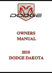 2010 DODGE DAKOTA OWNERS MANUAL - PDF