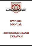 2010 DODGE GRAND CARAVAN OWNERS MANUAL - PDF