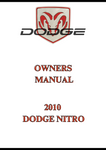 2010 DODGE NITRO OWNERS MANUAL - PDF