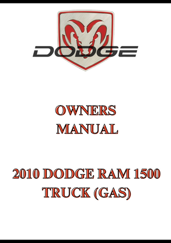 2010 DODGE RAM 1500 TRUCK (GAS) OWNERS MANUAL - PDF