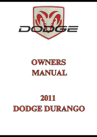 2011 DODGE DURANGO OWNERS MANUAL - PDF