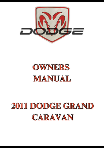 2011 DODGE GRAND CARAVAN OWNERS MANUAL - PDF