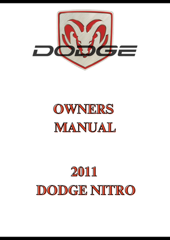2011 DODGE NITRO OWNERS MANUAL - PDF