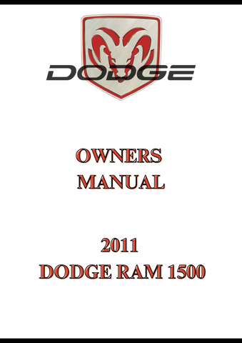 2011 DODGE RAM 1500 OWNERS MANUAL - PDF