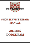 2013-2016 DODGE RAM SHOP SERVICE REPAIR MANUAL - PDF