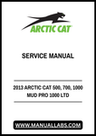 Unlock the full potential of your 2013 Arctic Cat Mud Pro 1000 with our comprehensive service manual, available in a convenient PDF format. This essential guide covers the 500, 700, and 1000 models, providing you with detailed instructions and insights to keep your ATV running smoothly.