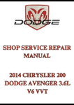2014 CHRYSLER 200 DODGE AVENGER 3.6L V6 VVT SHOP SERVICE REPAIR MANUAL - PDF