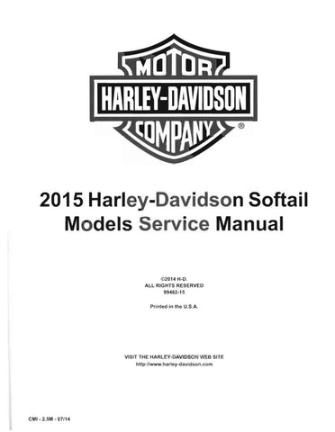 Unlock the full potential of your 2015 Harley-Davidson Softail with the comprehensive Service Manual (Part No. 2099482-15). This PDF file is your ultimate guide to maintaining and repairing your Heritage Classic, Fat Boy, Breakout, and Deluxe models. Packed with detailed diagrams, step-by-step instructions, and essential troubleshooting tips, this manual ensures you have everything you need to keep your bike running smoothly and efficiently. Whether you're a seasoned mechanic or a DIY enthusiast, this servi