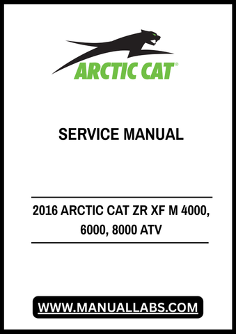 Unlock the full potential of your 2016 Arctic Cat ZR XF M 4000, 6000, and 8000 ATV with our comprehensive service manual in PDF format. This essential guide is designed to provide you with detailed instructions and insights, ensuring that you can maintain and repair your ATV with confidence.