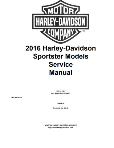 Unlock the full potential of your 2016 Harley-Davidson Sportster with the comprehensive Service Manual 99484-16. This PDF file is your ultimate guide to maintaining and servicing your Roadster, 883 SuperLow, Iron 883, Forty-Eight, Seventy-Two, and SuperLow 1200T models. Packed with detailed instructions, diagrams, and troubleshooting tips, this manual ensures you have everything you need to keep your bike running smoothly and efficiently. Whether you're a seasoned mechanic or a DIY enthusiast, this service 