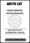 Unlock the full potential of your 2020 Arctic Cat Alterra 570/700 ATV with our comprehensive Shop Service Repair Manual, available for instant PDF download. 