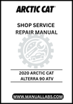 Unlock the full potential of your 2020 Arctic Cat Alterra 90 ATV with our comprehensive Shop Service Repair Manual, available for instant PDF download.