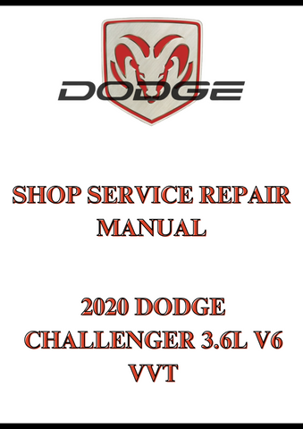 2020 DODGE CHALLENGER 3.6L V6 VVT SHOP SERVICE REPAIR MANUAL - PDF