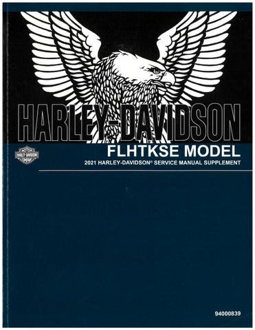 Unlock the full potential of your 2021 Harley-Davidson FLHTKSE with the comprehensive Supplement Service Manual (94000839) in PDF format. This essential guide provides detailed instructions, diagrams, and troubleshooting tips to ensure your motorcycle runs smoothly and efficiently. Whether you're a seasoned mechanic or a DIY enthusiast, this manual is your go-to resource for maintenance and repairs, helping you keep your ride in top condition. Don't miss out on the opportunity to enhance your ownership
