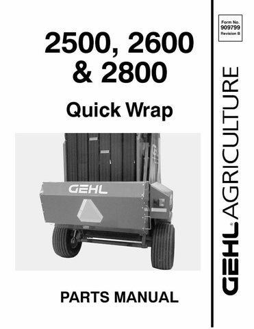 2500, 2600 & 2800 - Gehl Quick Wrap Parts Manual