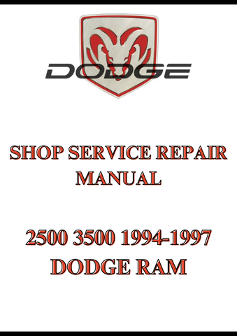 2500 3500 1994-1997 DODGE RAM SHOP SERVICE REPAIR MANUAL - PDF