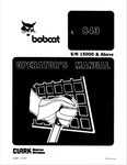 BOBCAT 843 OPERATOR MANUAL 15000 - PDF FILE