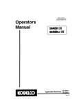 KOBELCO HYDRAULIC EXCAVATOR SK400 III SK400LC III OPERATOR MANUAL