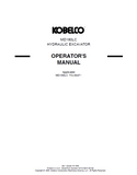 KOBELCO HYDRAULIC EXCAVATOR MD180LC OPERATOR MANUAL