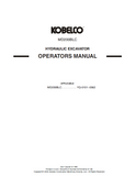 KOBELCO HYDRAULIC EXCAVATOR MD200BLC OPERATOR MANUAL