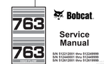 BOBCAT 763, 763 HIGH FLOW SERVICE MANUAL 6900091 - PDF FILE