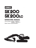KOBELCO HYDRAULIC EXCAVATOR SK200 SK200LC (YN_YQ) OPERATOR MANUAL