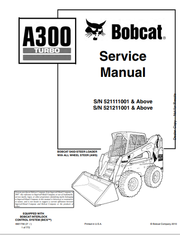 Discover the comprehensive BOBCAT A300 Turbo Service Manual (6901756) in PDF format. Access essential maintenance and repair information for optimal performance.
