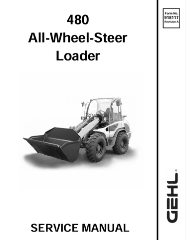 GEHL 480 ALL WHEEL STEER LOADER (918117A) OPERATOR MANUAL - PDF FILE