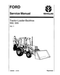 FORD 550 AND 555 TRACTOR LOADER BACKHOE SERVICE MANUAL - PDF FILE