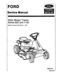 FORD 1130 AND 830 RIDING MOWER SERVICE MANUAL - PDF FILE