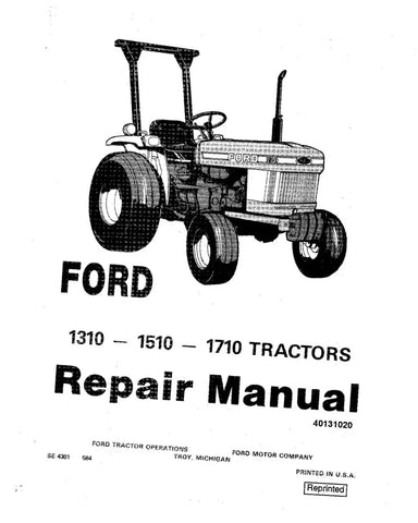 FORD 1310, 1510 AND 1710 TRACTOR REPAIR MANUAL - PDF FILE