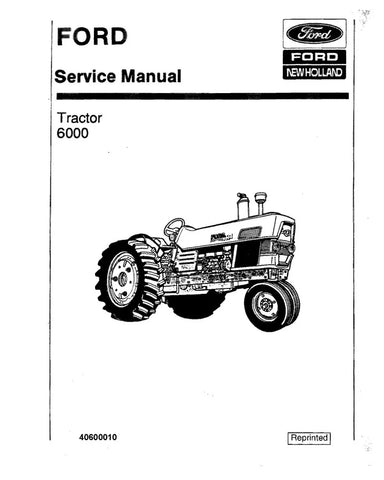 FORD 6000 TRACTOR SERVICE MANUAL - PDF FILE