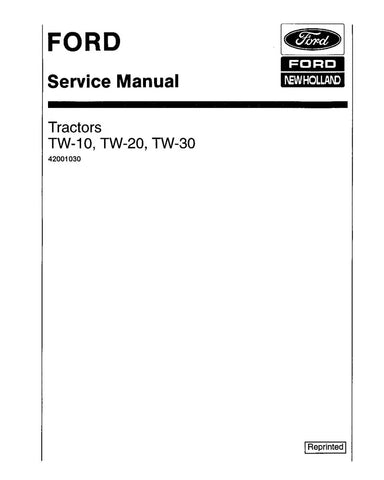 FORD TW10, TW20 AND TW30 TRACTOR SERVICE MANUAL - PDF FILE