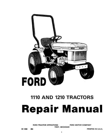 FORD 1110 AND 1210 TRACTOR SERVICE MANUAL - PDF FILE