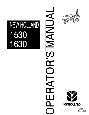 1530, 1630 Tractor - New Holland Operator's Manual 42153021 Download PDF - Manual labs