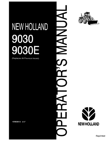 9030, 9030e Bi-Directional Tractor - New Holland Operator's Manual 42903013 Download PDF - Manual labs