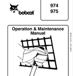 BOBCAT 974 & 975 LOADER OPERATION & MAINTENANCE MANUAL 6570157 - PDF FILE